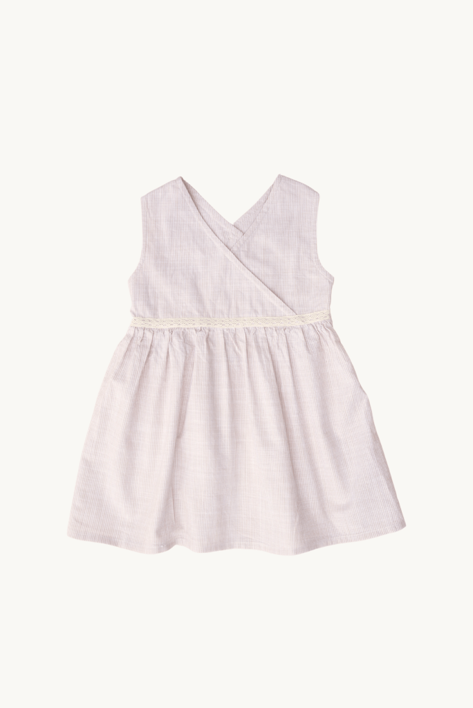 Baby / Kids Striped Back Detailed Summer Dress 100% Cotton by Triebios made from breathable cotton for babies